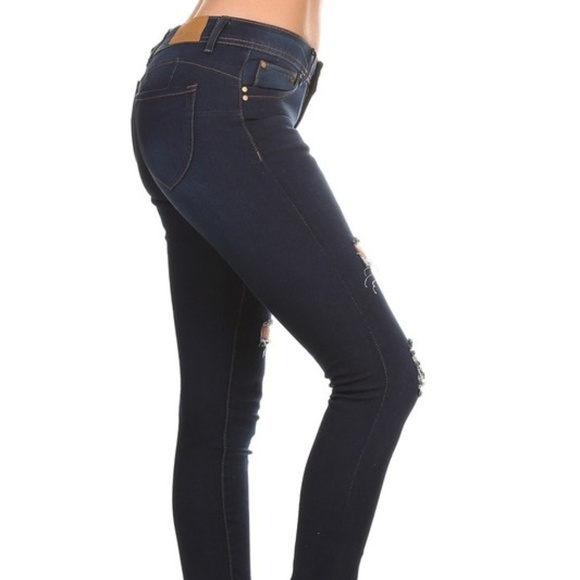 Denim Ripped Jeans - Picture 2 of 5